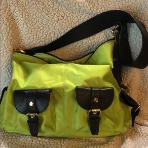 JPK Paris 75 Green Brown Nylon Canvas Purse